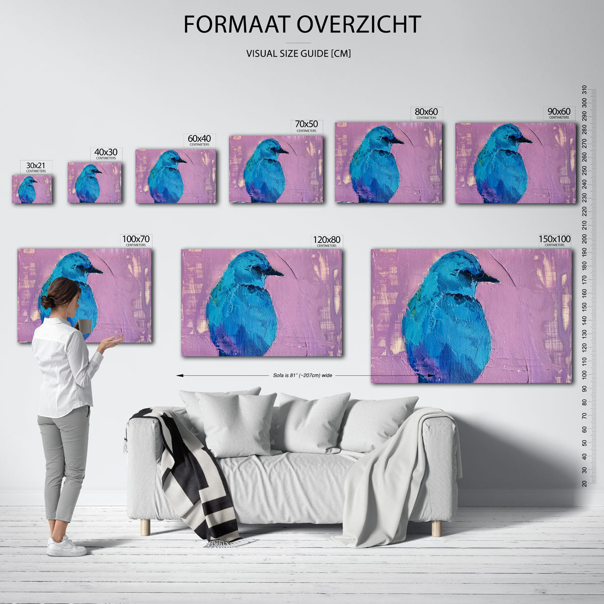 Blauwe vogel Poster