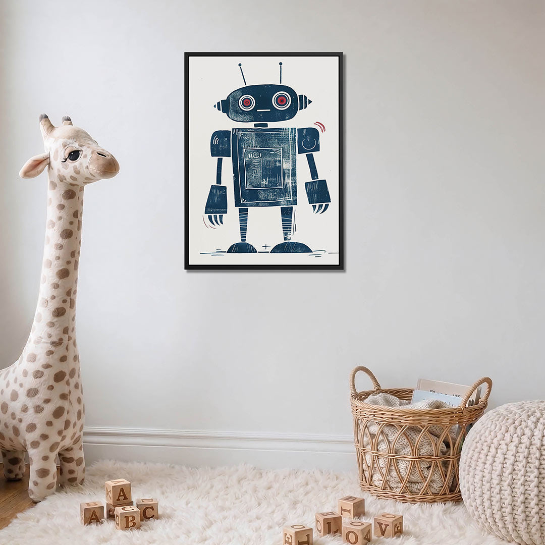 Geometrische robot illustratie Kunstwerk