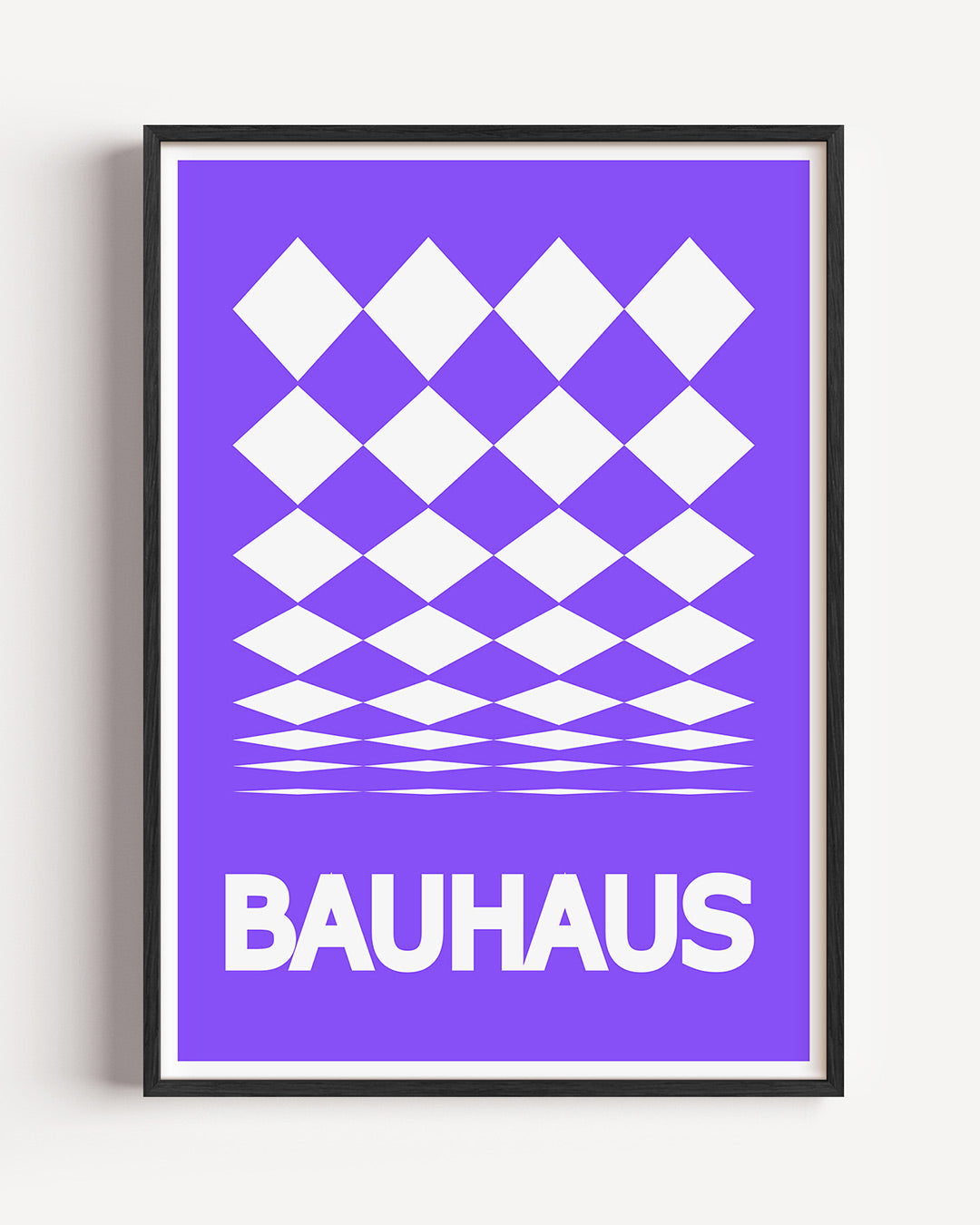 Ruitpatroon en typografie Poster