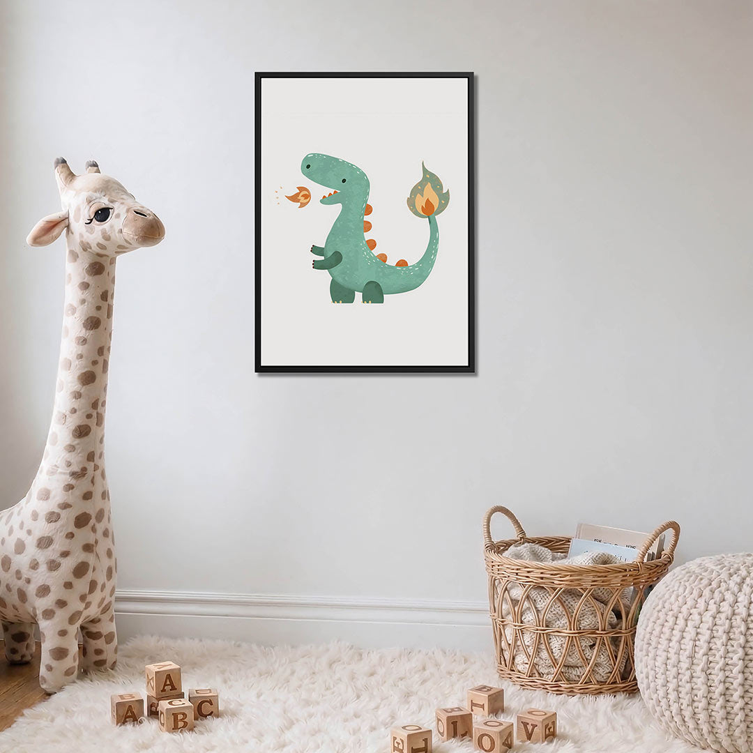 Speelse dinosaurus illustratie Kunstwerk