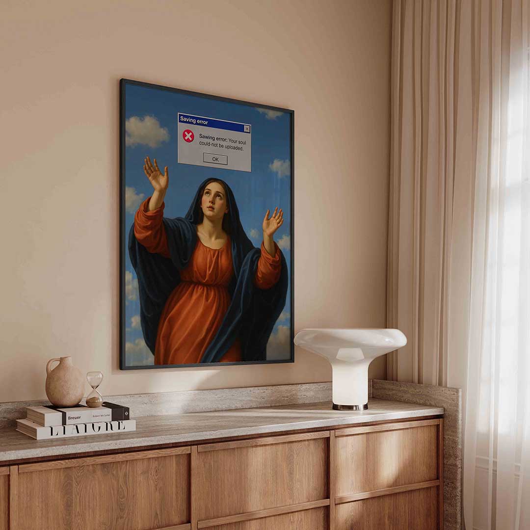 Vrouw met foutmelding Poster