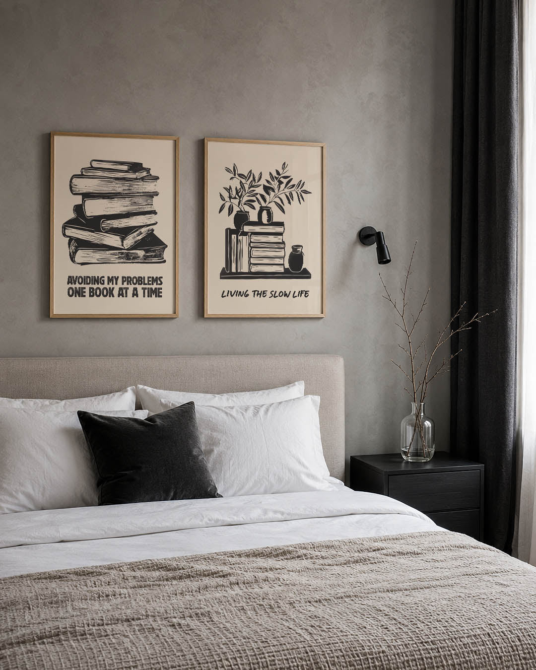 Boekenstapel illustratie Posterset