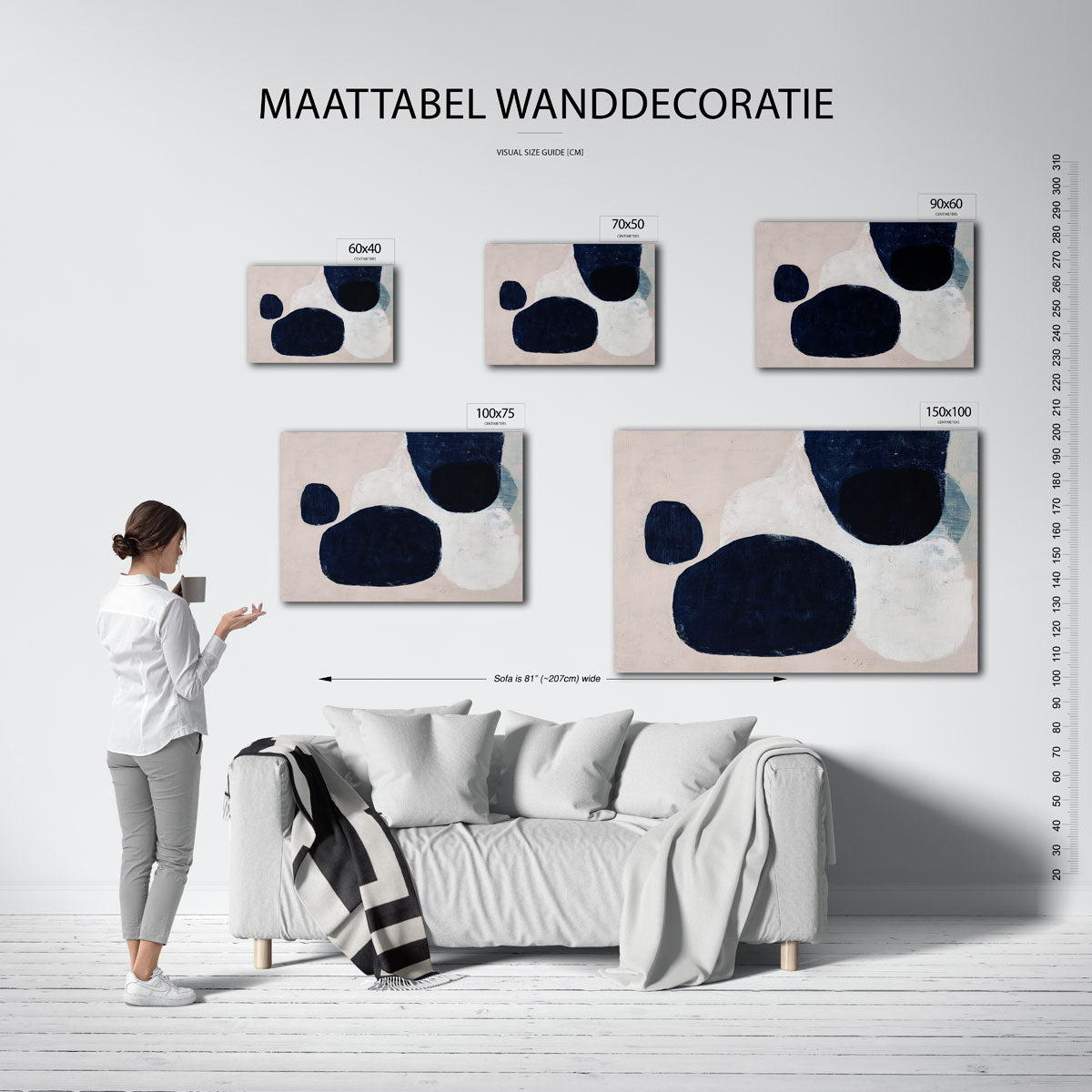 Organische vormen compositie Kunstwerk