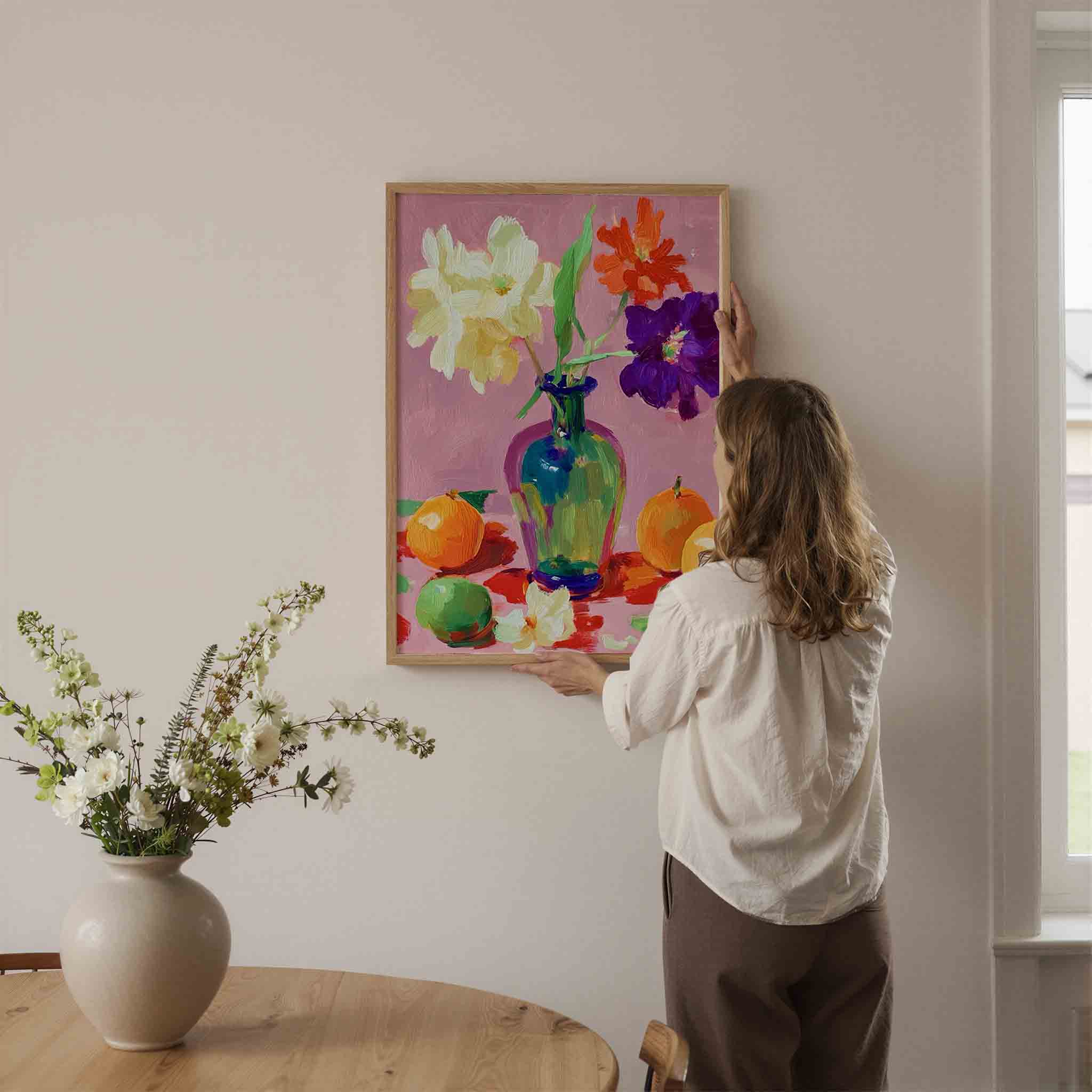 Bloemen en fruit Poster