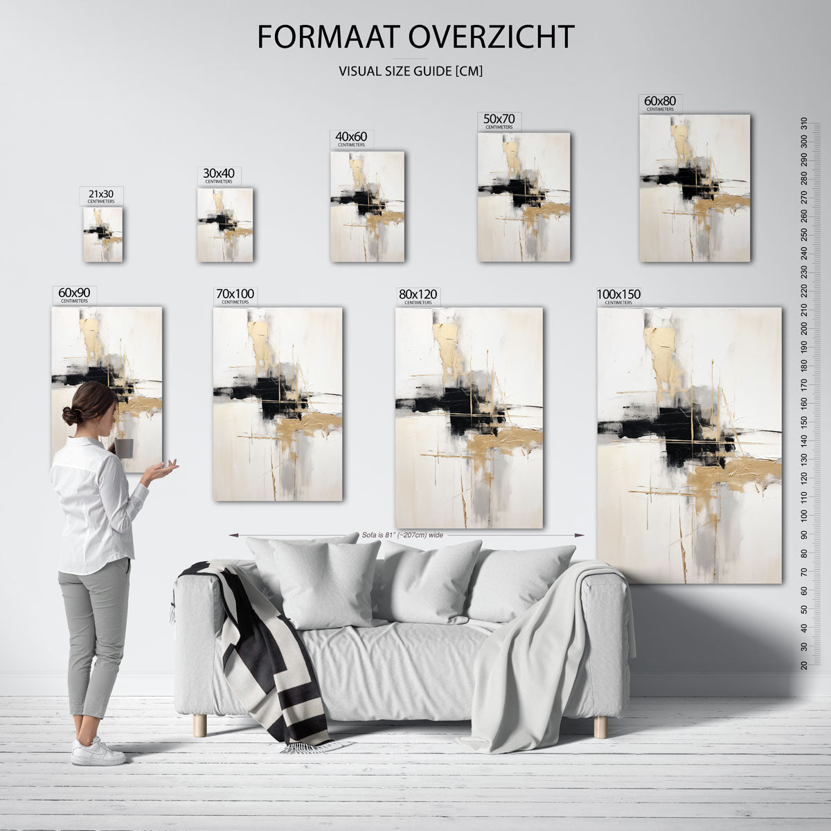 Abstracte lijnen en vlakken Poster