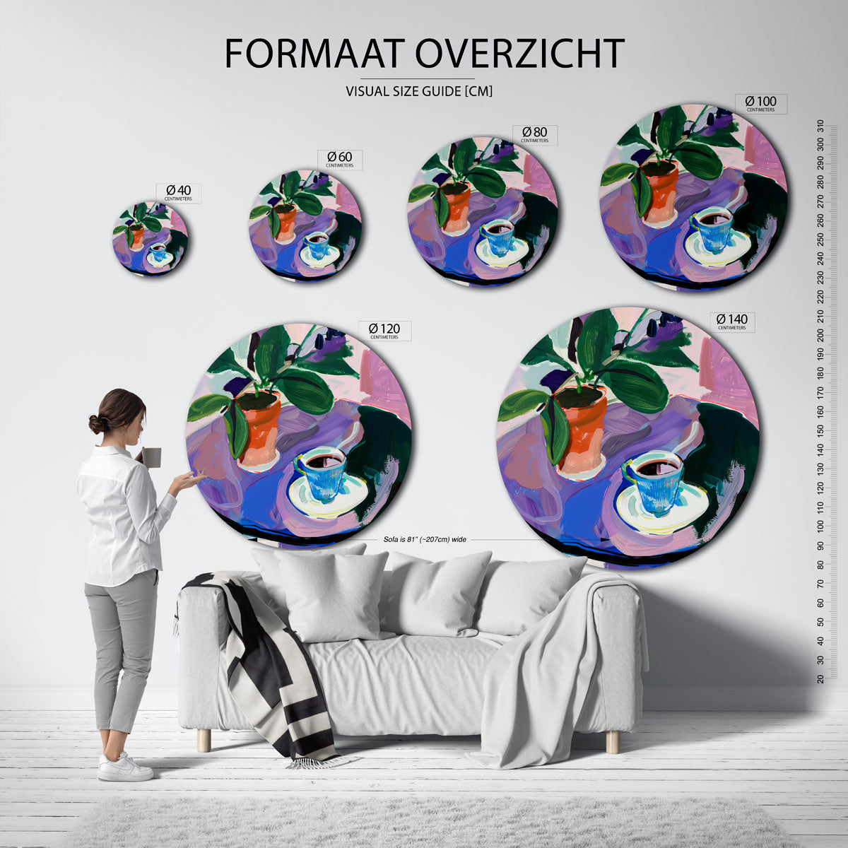 Plant en kopje Muurcirkel