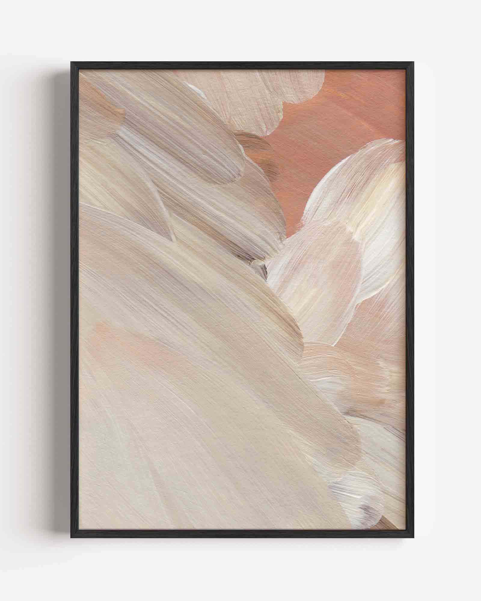 Abstracte penseelstreken Poster