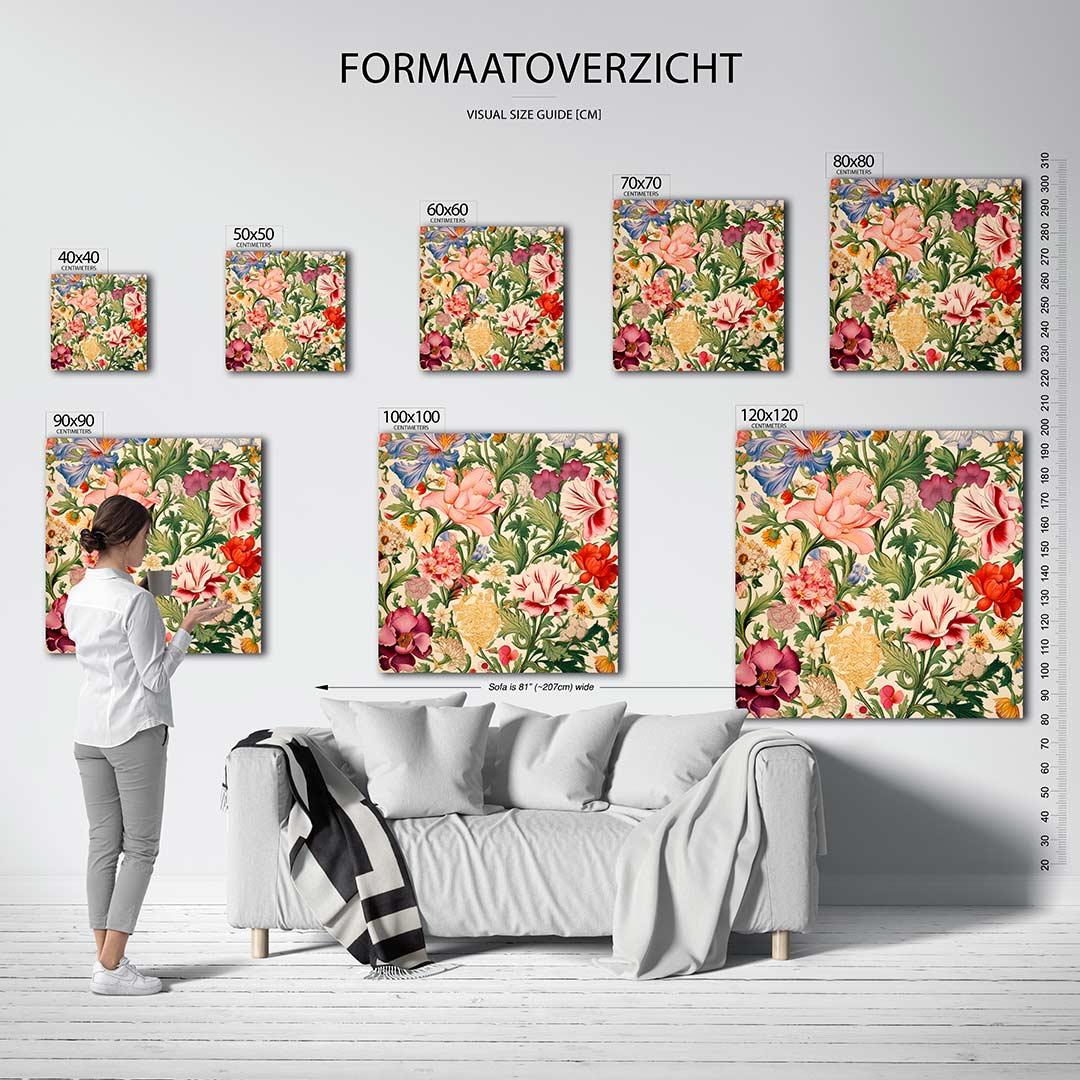 Bloemrijke patronen Kunstwerk