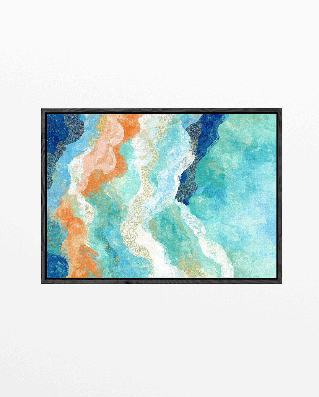 Golvende kleurencompositie Kunstwerk