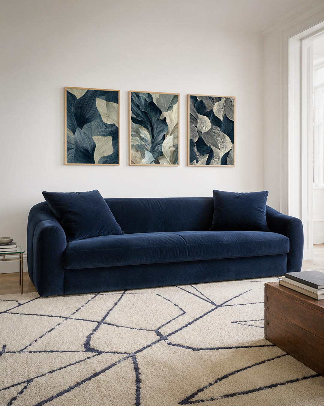 Golvend lijnenpatroon Posterset