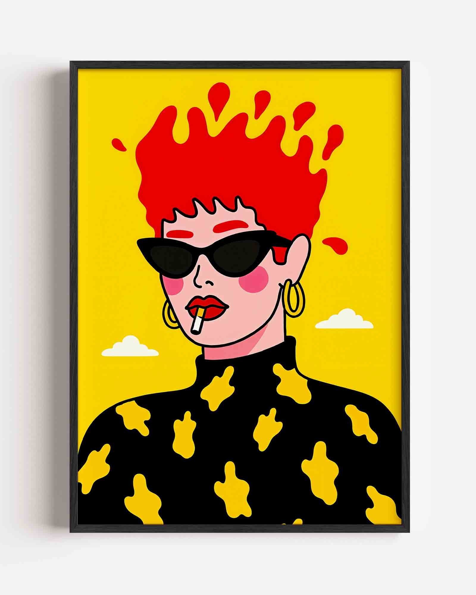 Vrouw met rode haren Poster