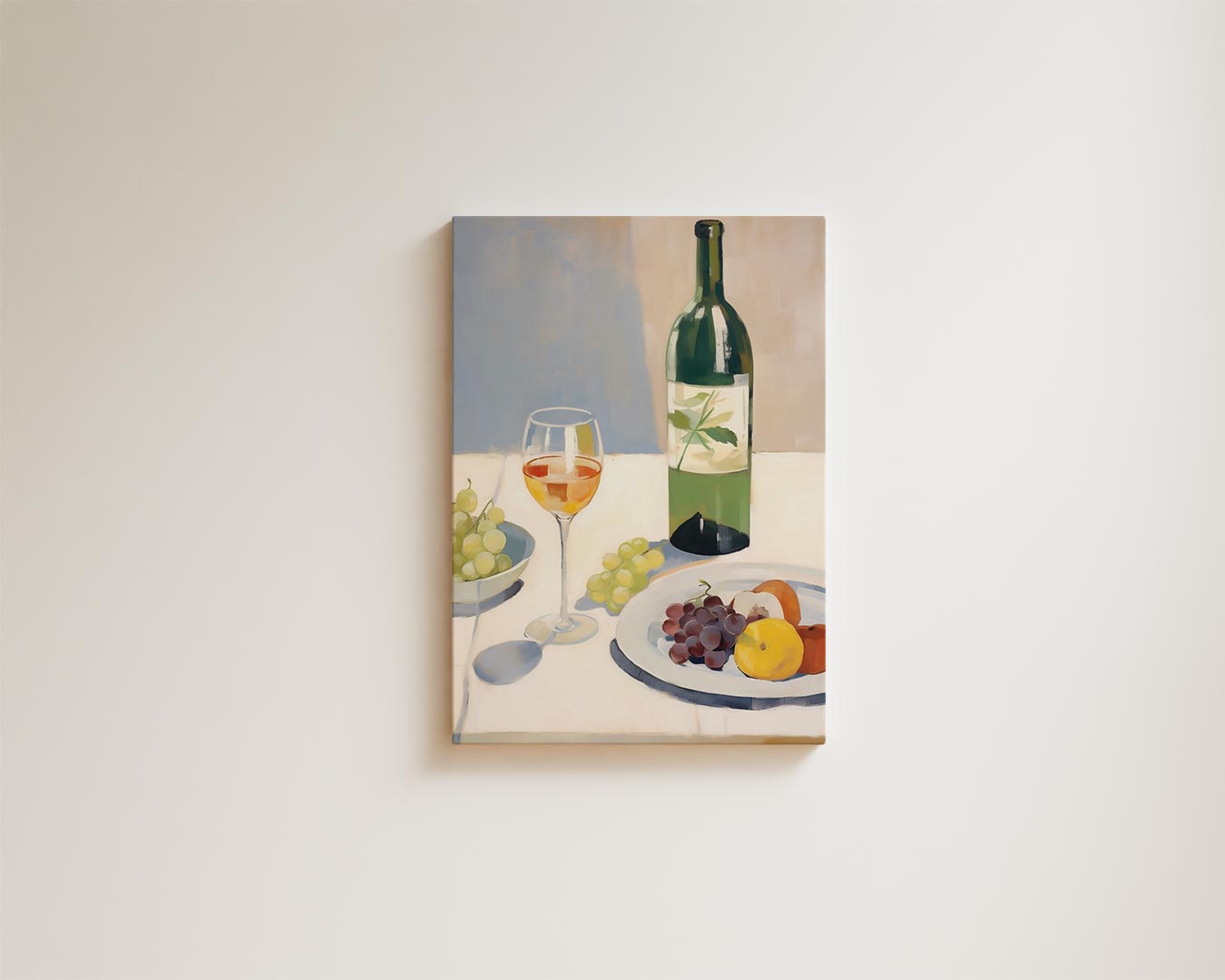 Stilleven met Wijn en Vruchten Kunstwerk-canvas-dibond-plexiglas-wanddecoratie-WallArtistic