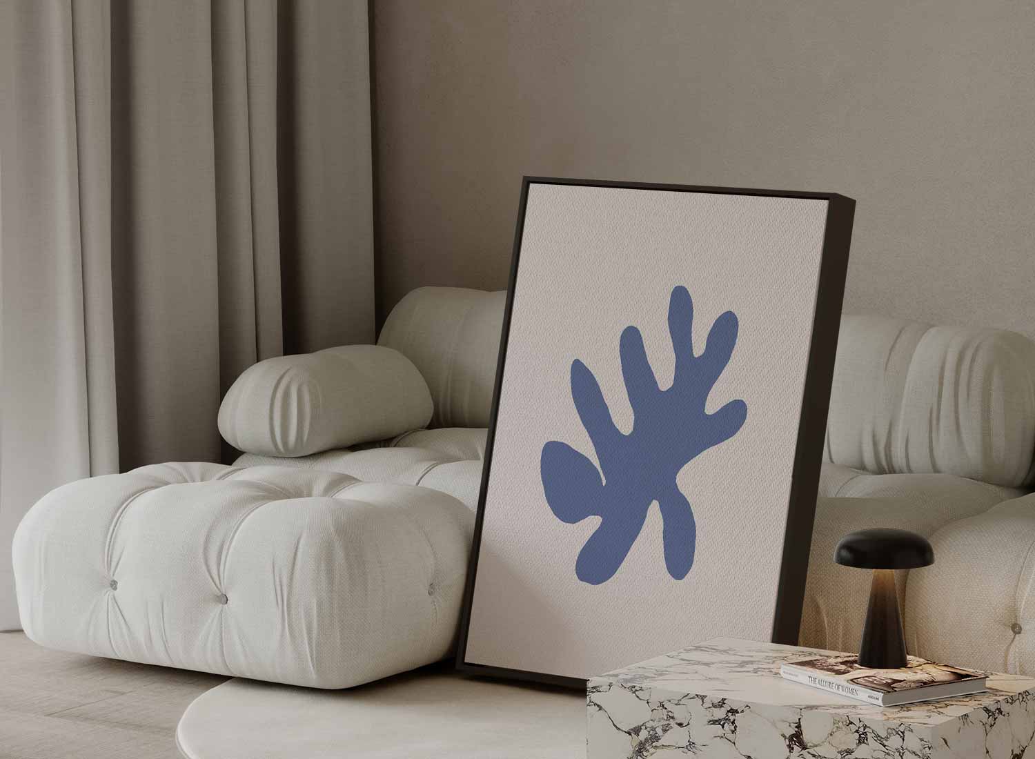 Blauw Vormen Spel Kunstwerk-canvas-dibond-plexiglas-wanddecoratie-WallArtistic