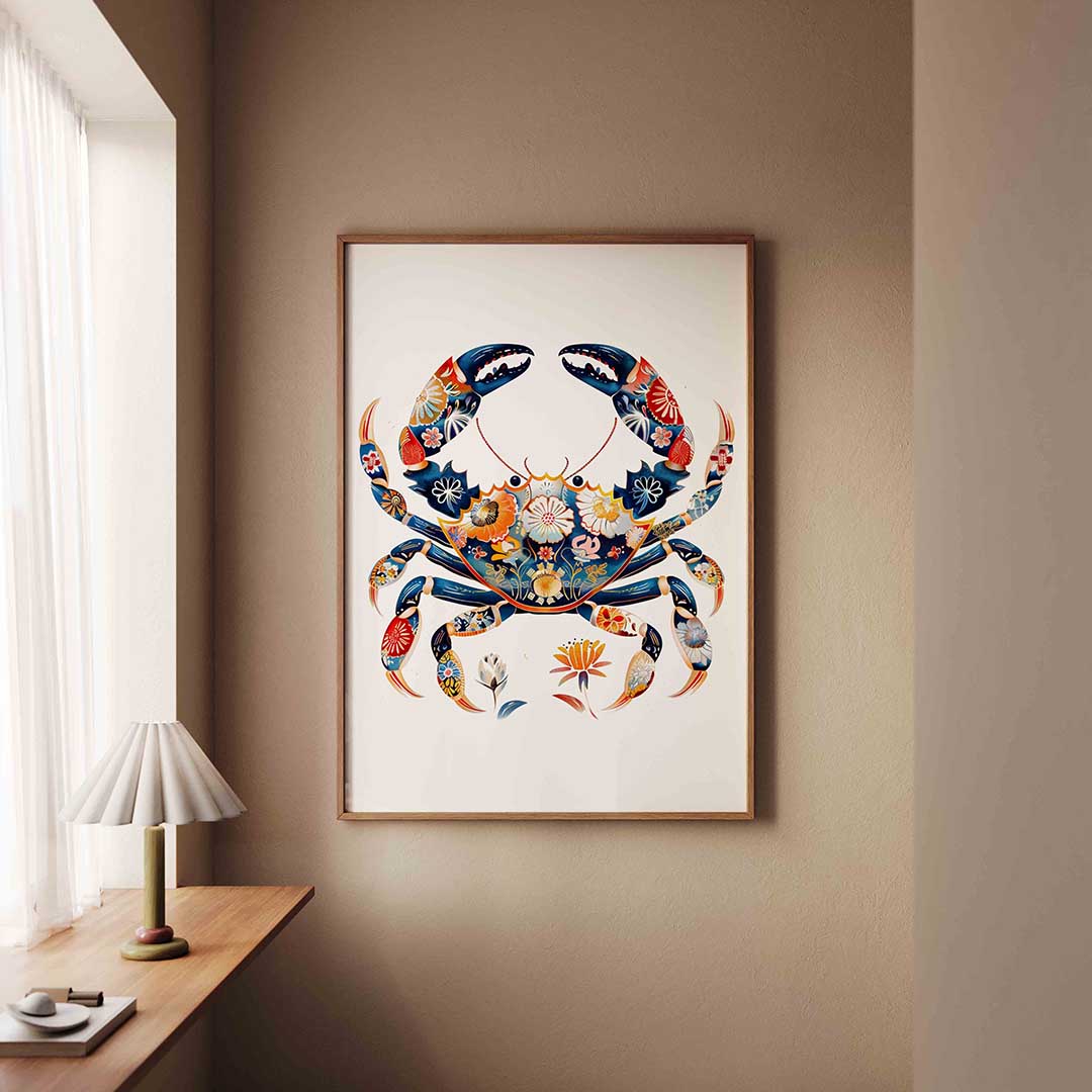 Bloemenkrab Poster