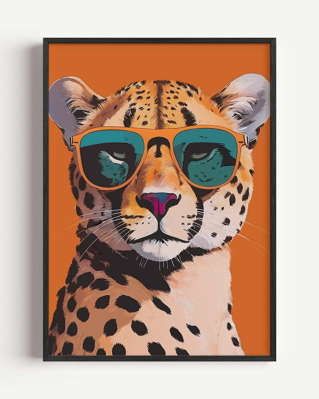 Hippe Cheetah Met Zonnebril Poster-WallArtistic