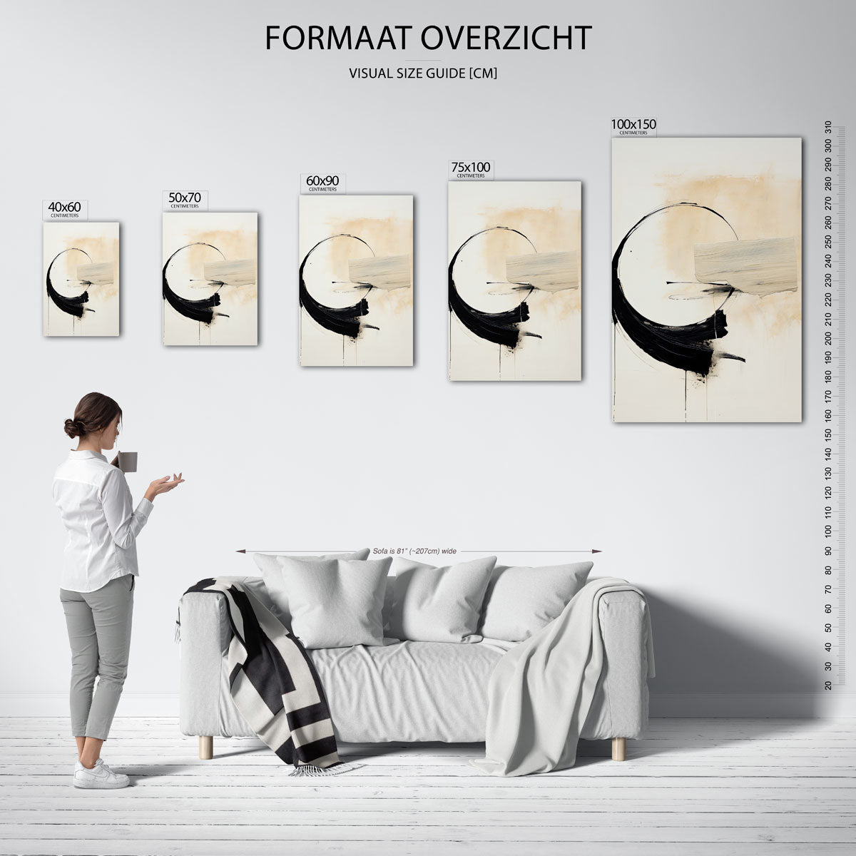 Dynamische borstelvegen Kunstwerk
