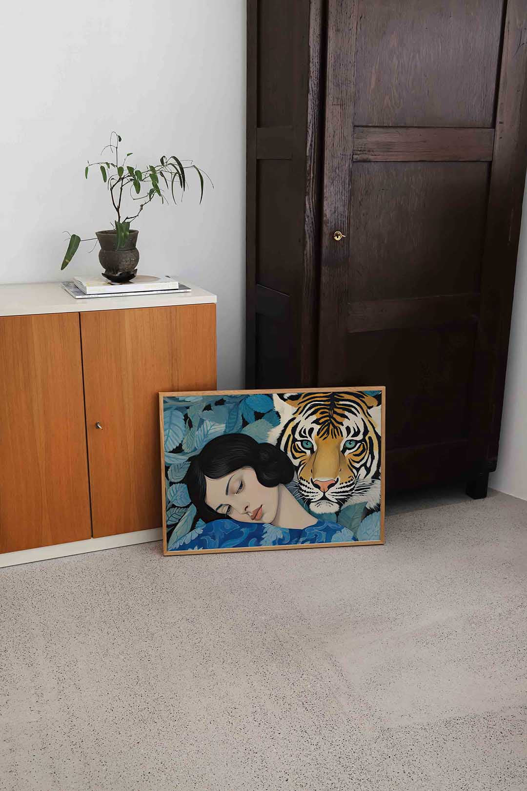 Vrouw en tijger Poster