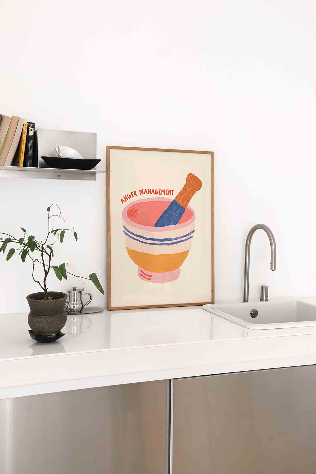 Kom met stamper Poster