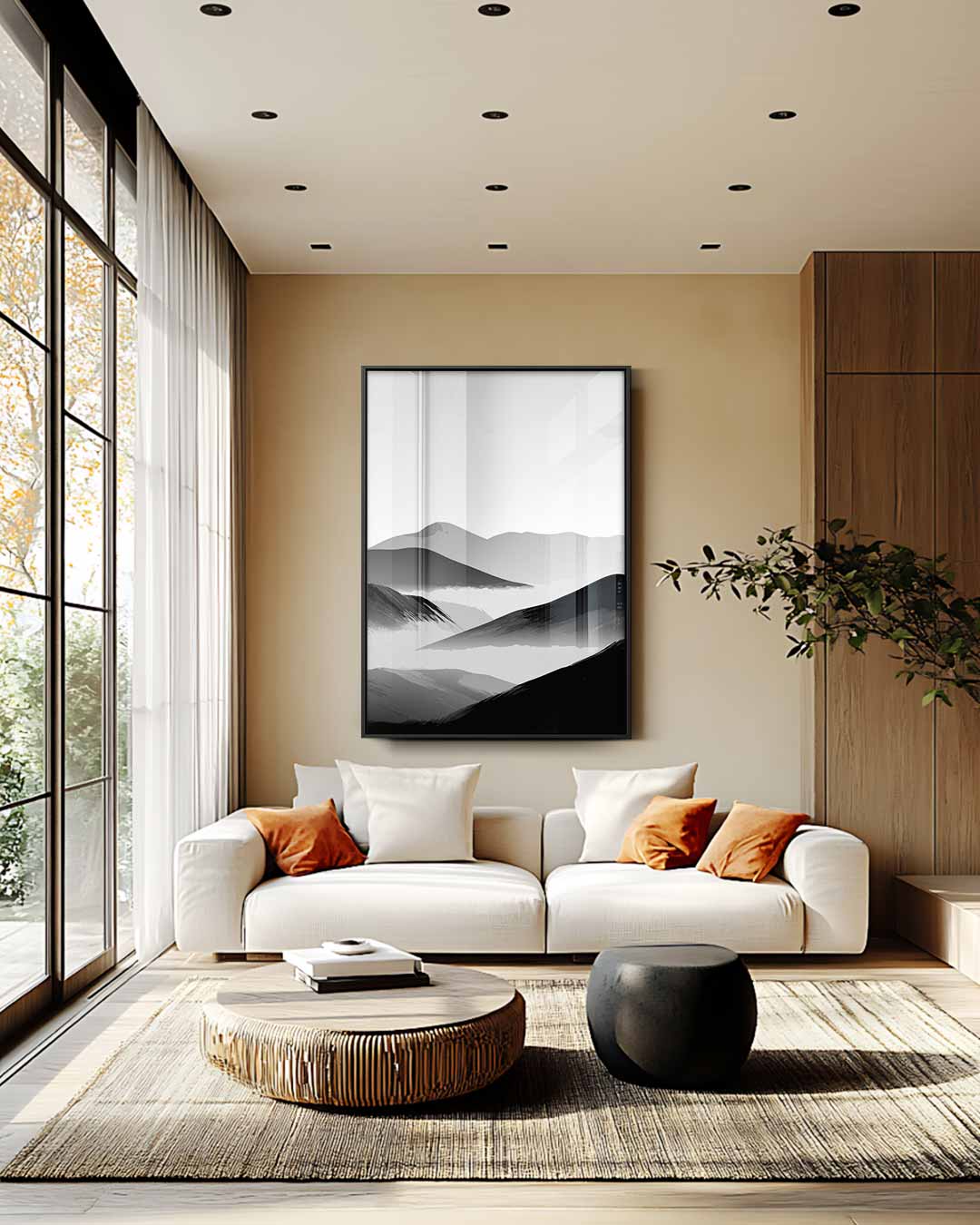 Rustige Berglandschappen Kunstwerk-canvas-dibond-plexiglas-wanddecoratie-WallArtistic