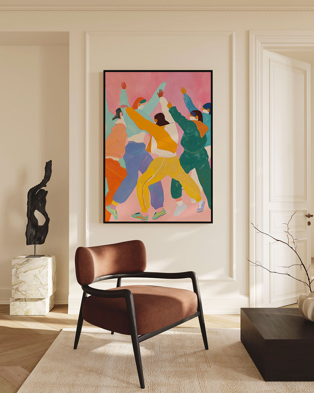 Dansende figuren Kunstwerk