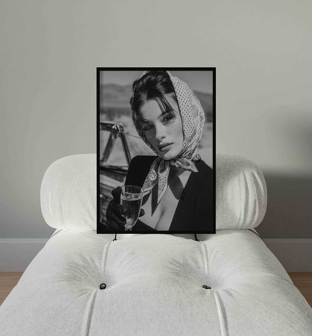 Vrouw met glas Poster