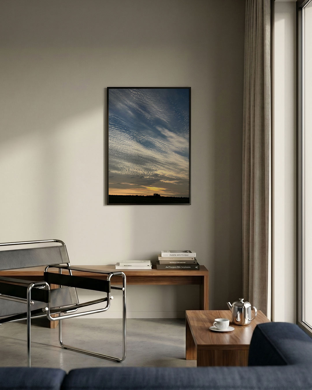 Lucht met wolken Poster