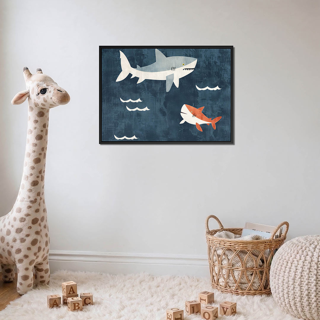 Grafische haaien Kunstwerk