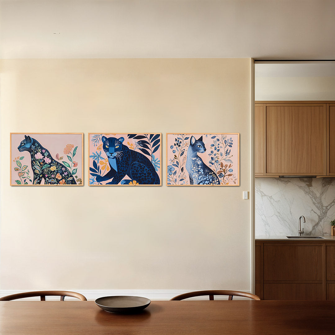 Floraal silhouet Posterset