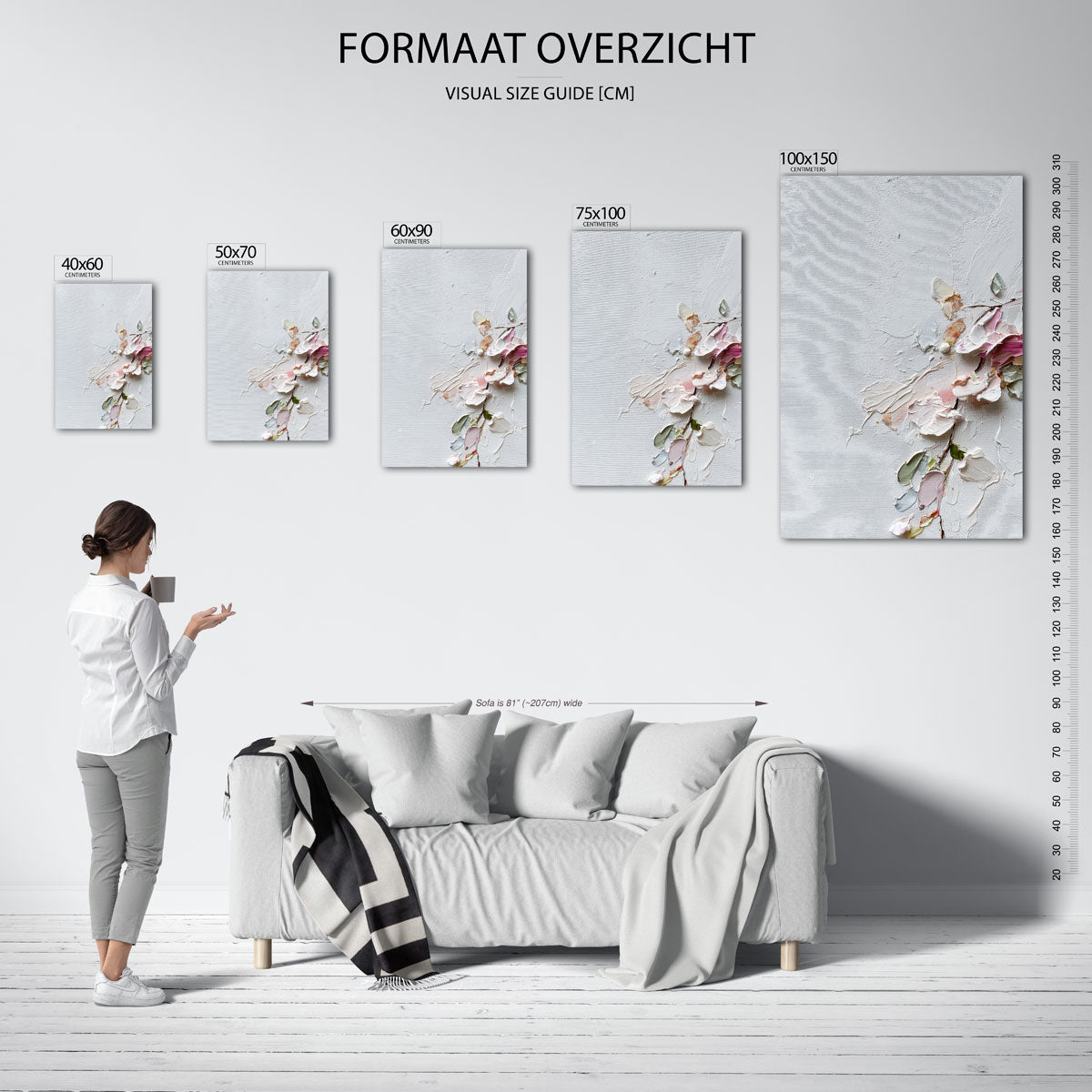 Bloemrijke textuur Kunstwerk