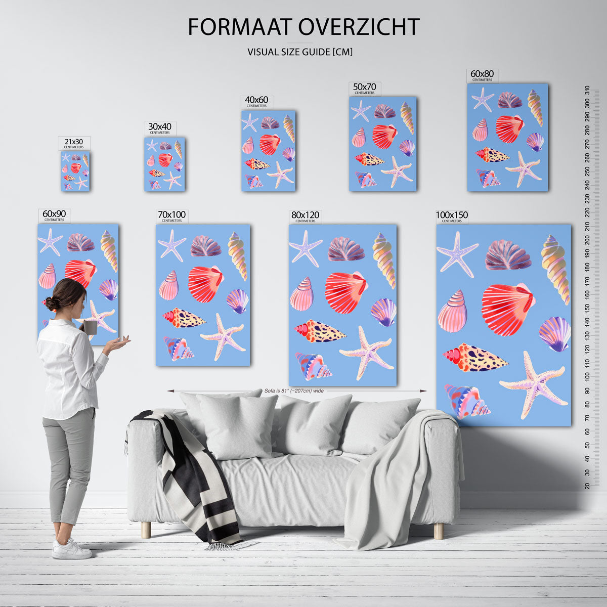 Schelpen en zeesterren Poster