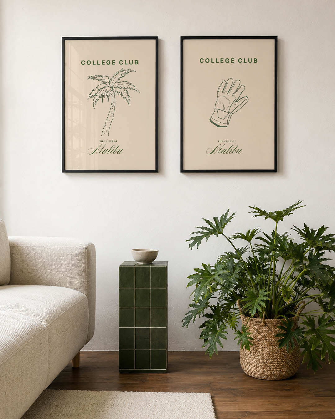 Palm en tekst Posterset