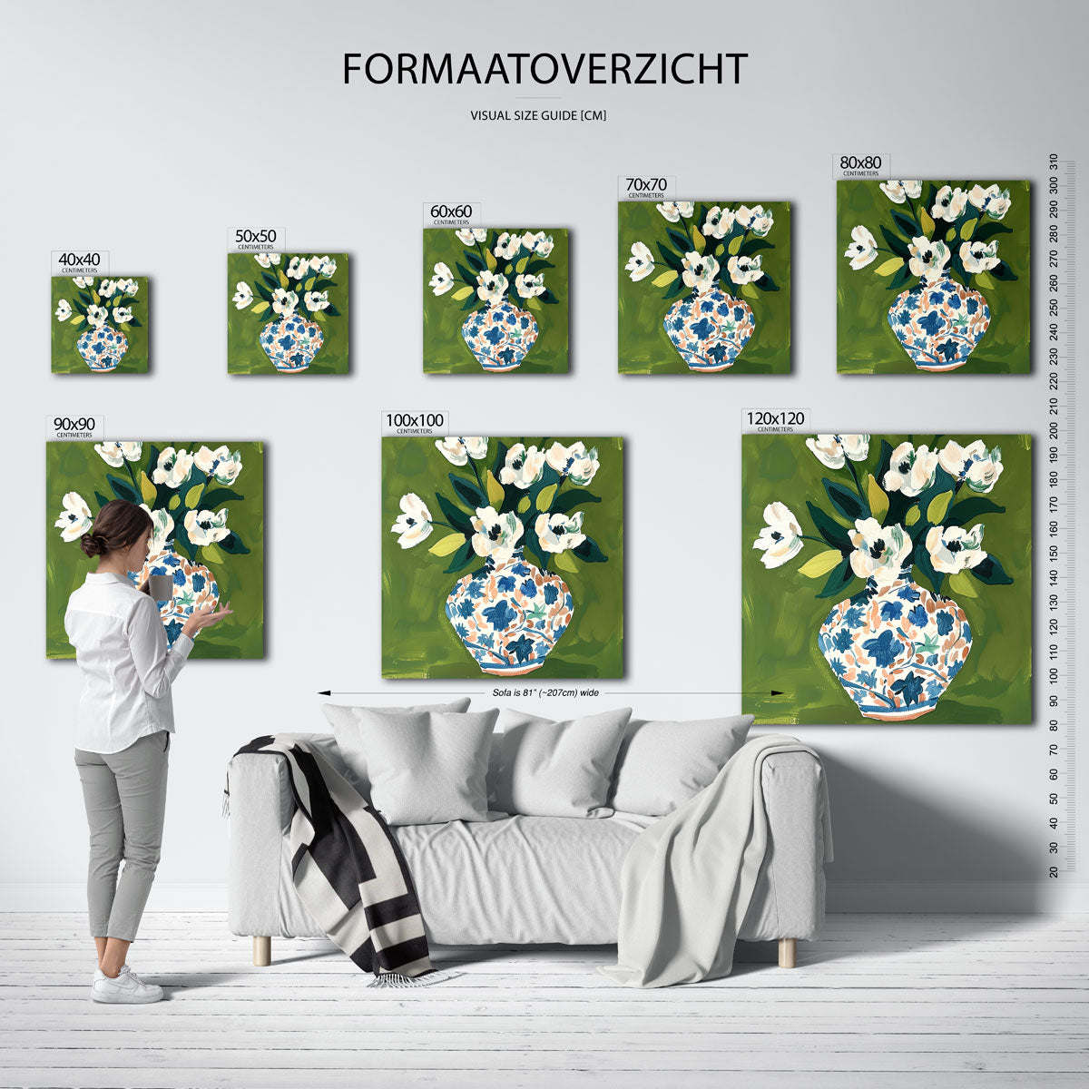 Bloemen in vaas Poster