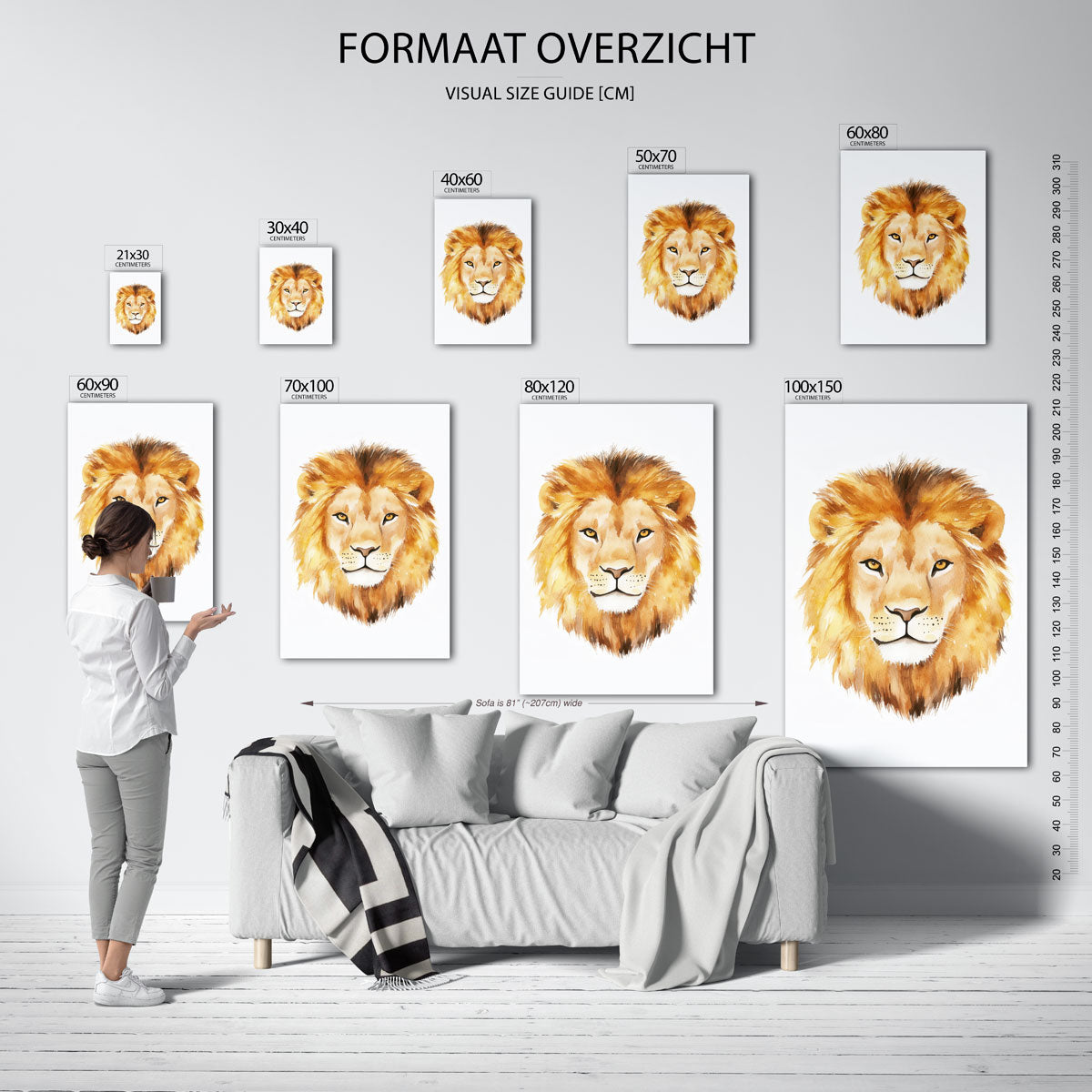 Leeuw portret Poster