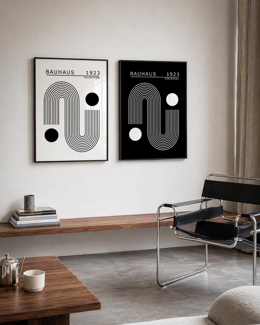 Lijnen en cirkel Posterset