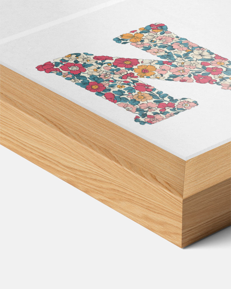 Bloemrijke Letter N Poster-WallArtistic
