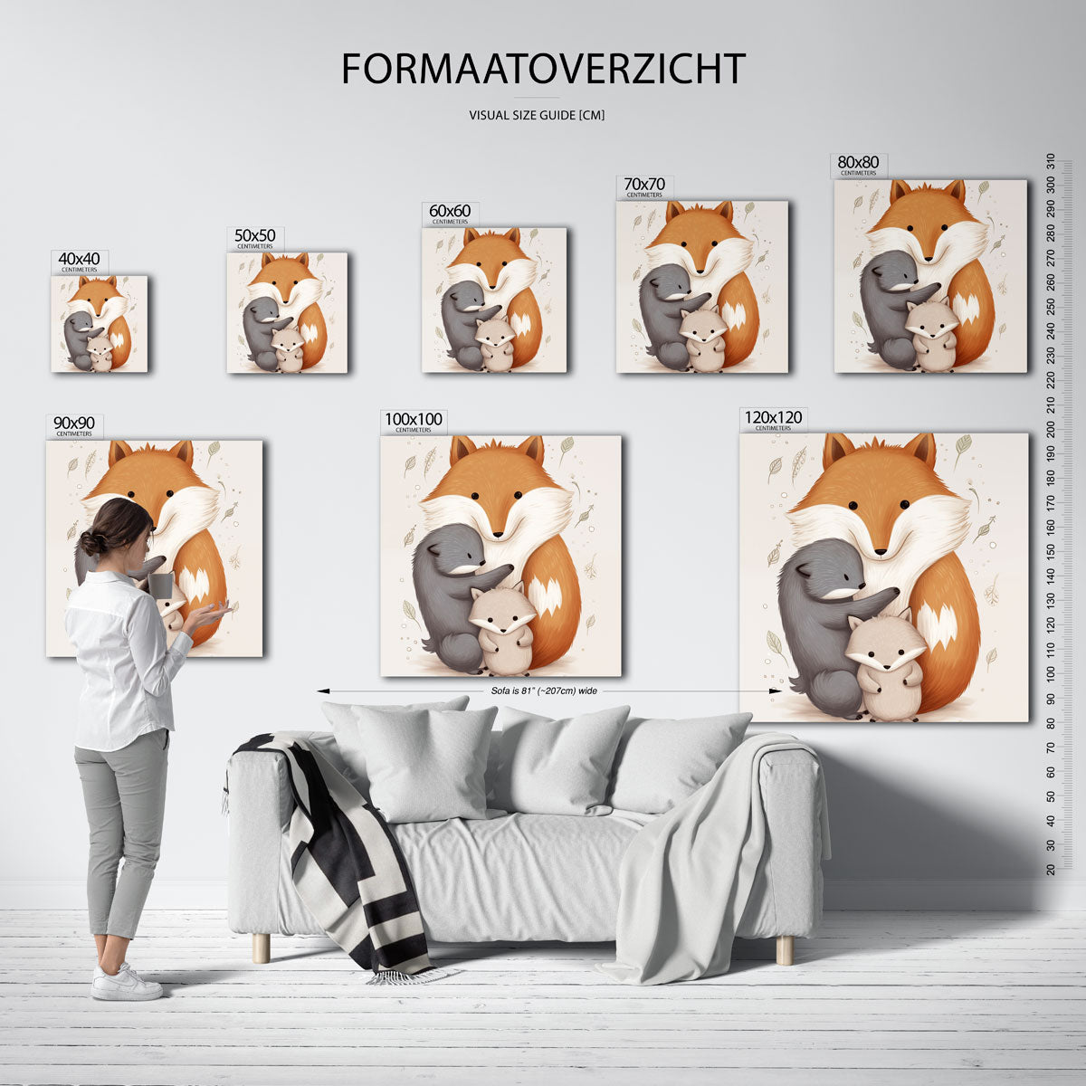 Vossenfamilie Poster