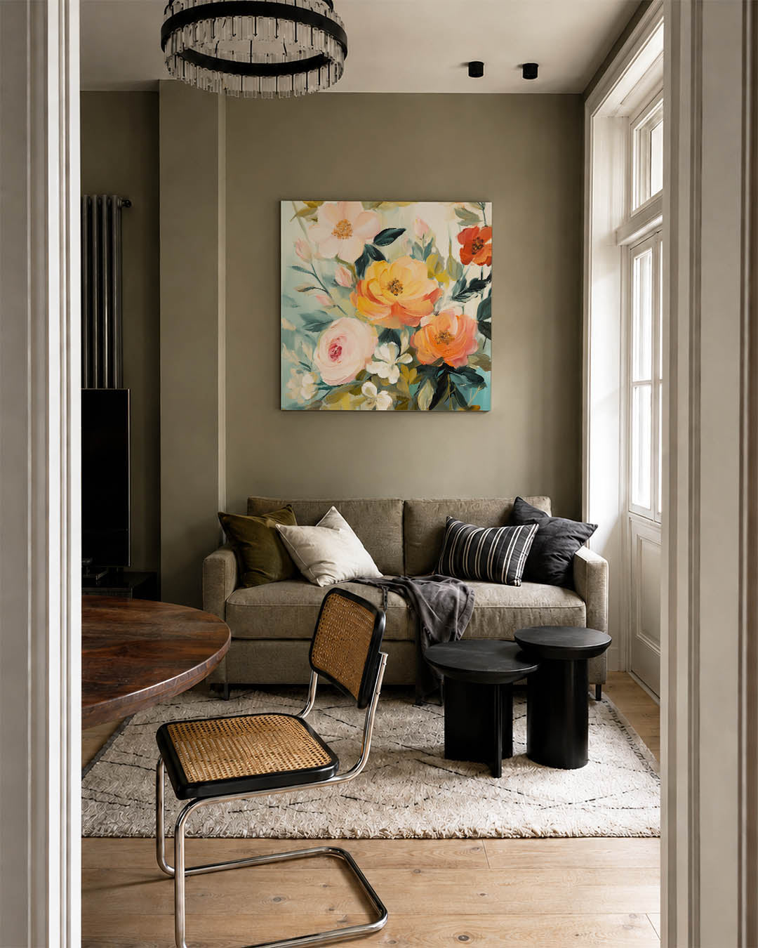 Bloemrijke compositie Kunstwerk