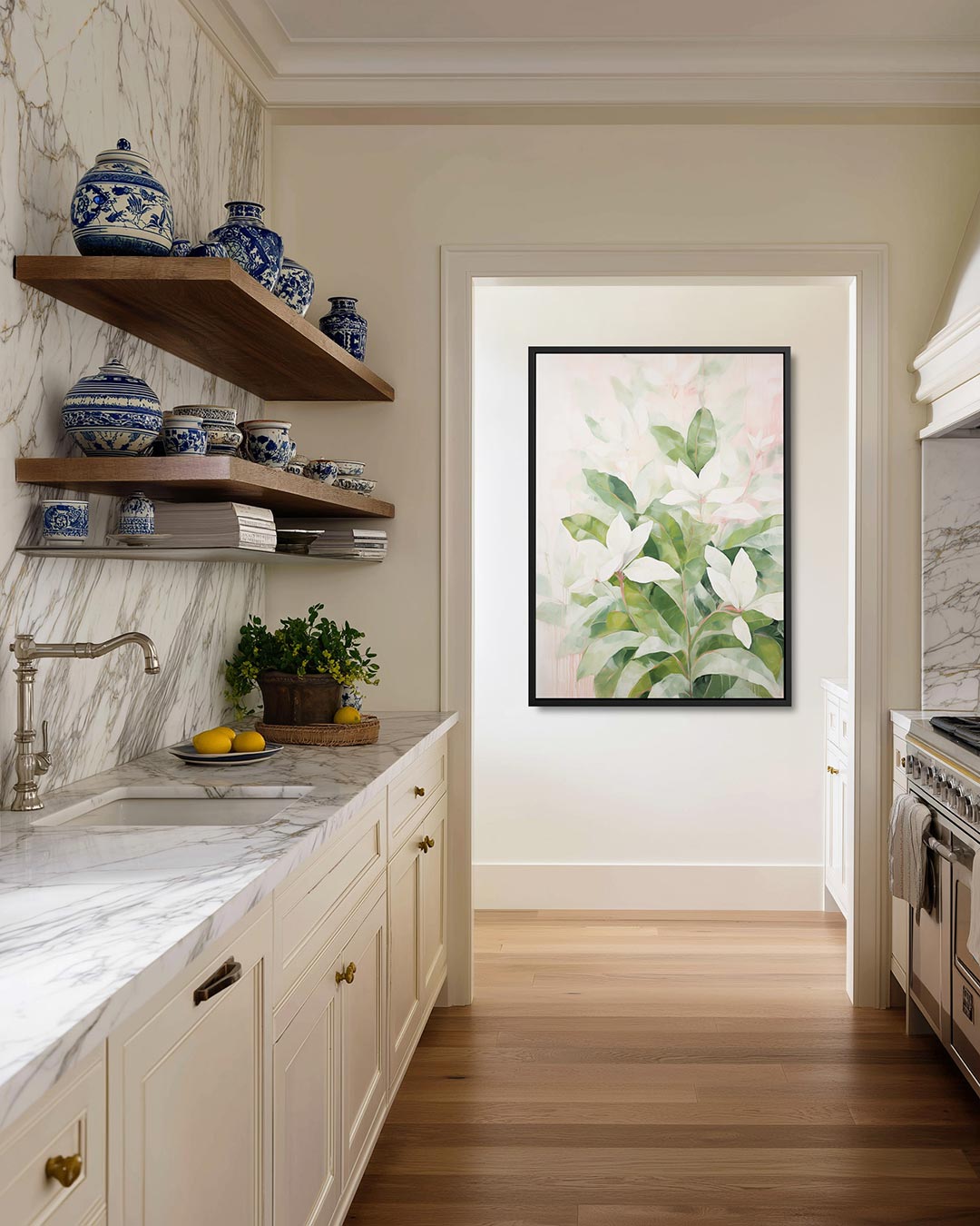 Botanische bladeren Kunstwerk