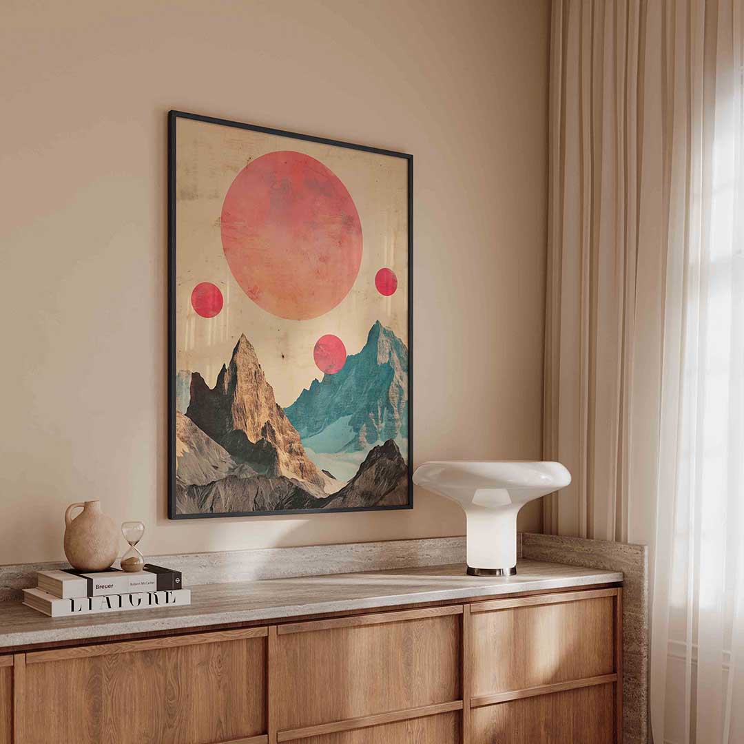 Bergen en cirkels Poster