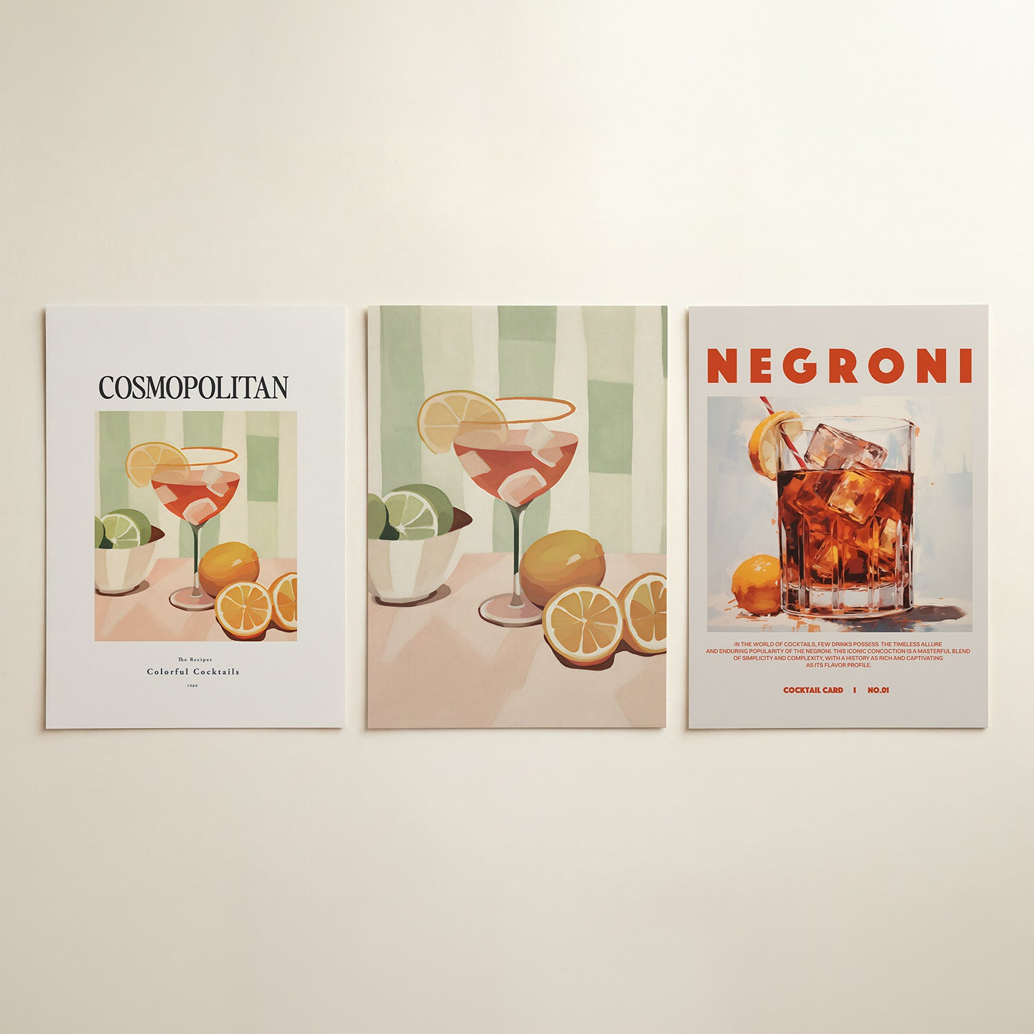 Fruitige cocktailkleuren Posterset