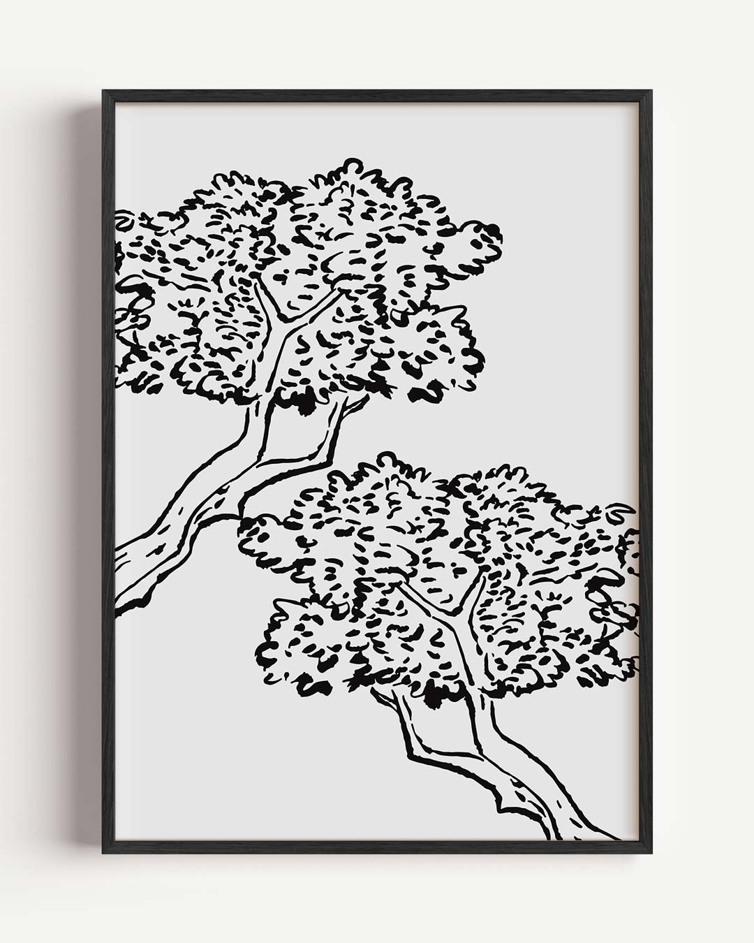 Elegante Bomen Illustratie Poster-WallArtistic