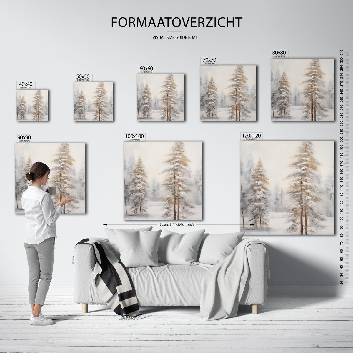 Besneeuwde bomen Poster