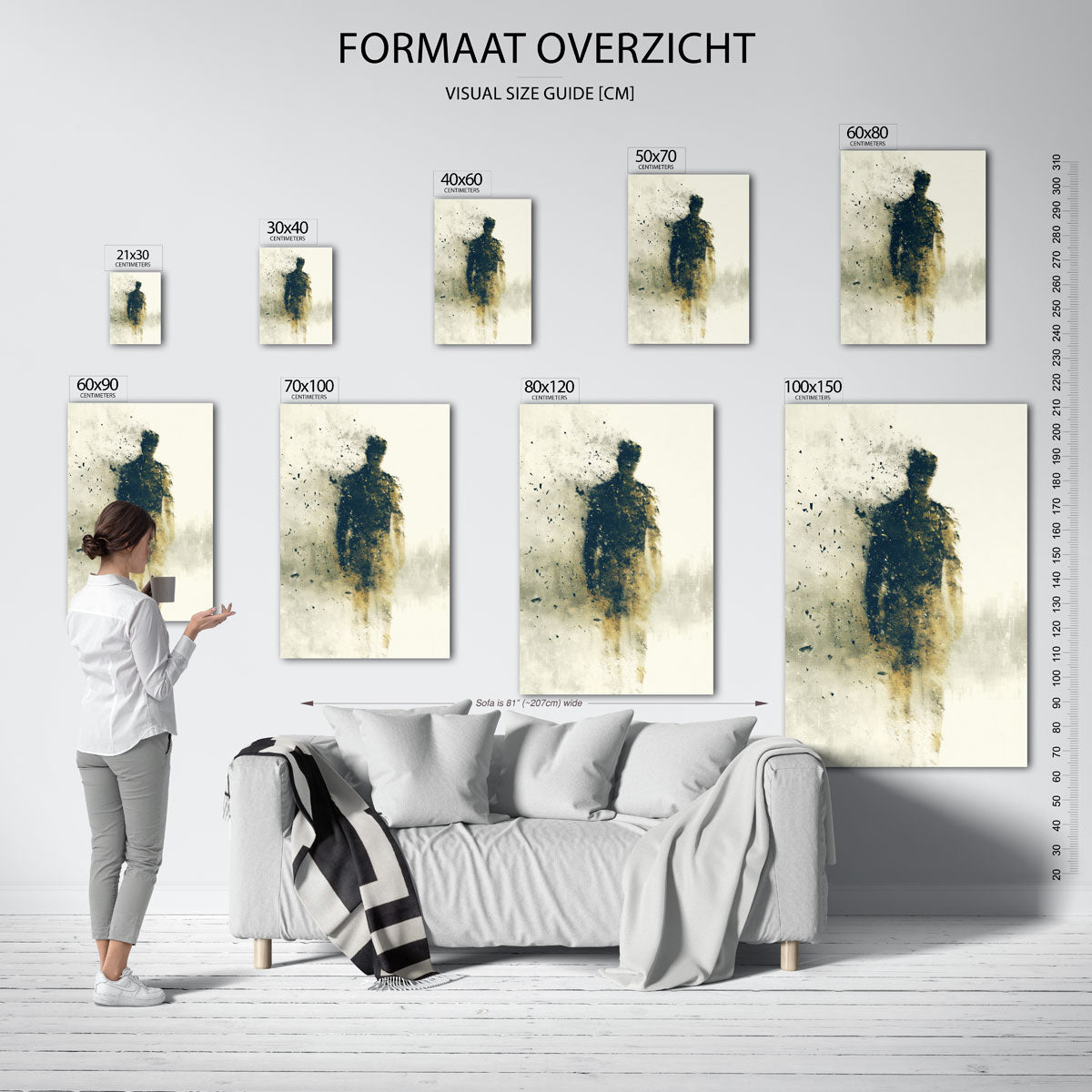Vervagende figuur Poster