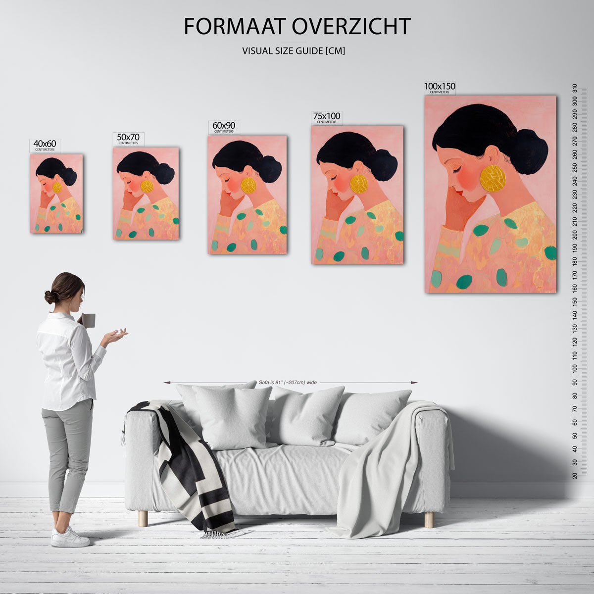 Vrouwelijk portret Kunstwerk