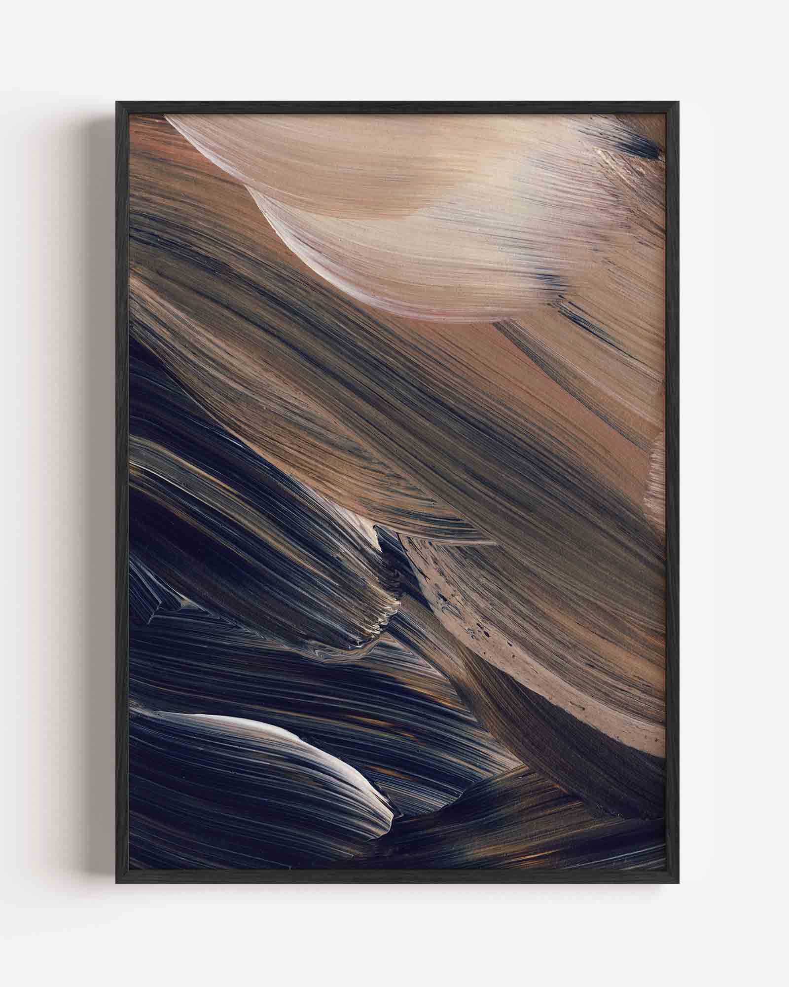Abstracte penseelstreken Poster
