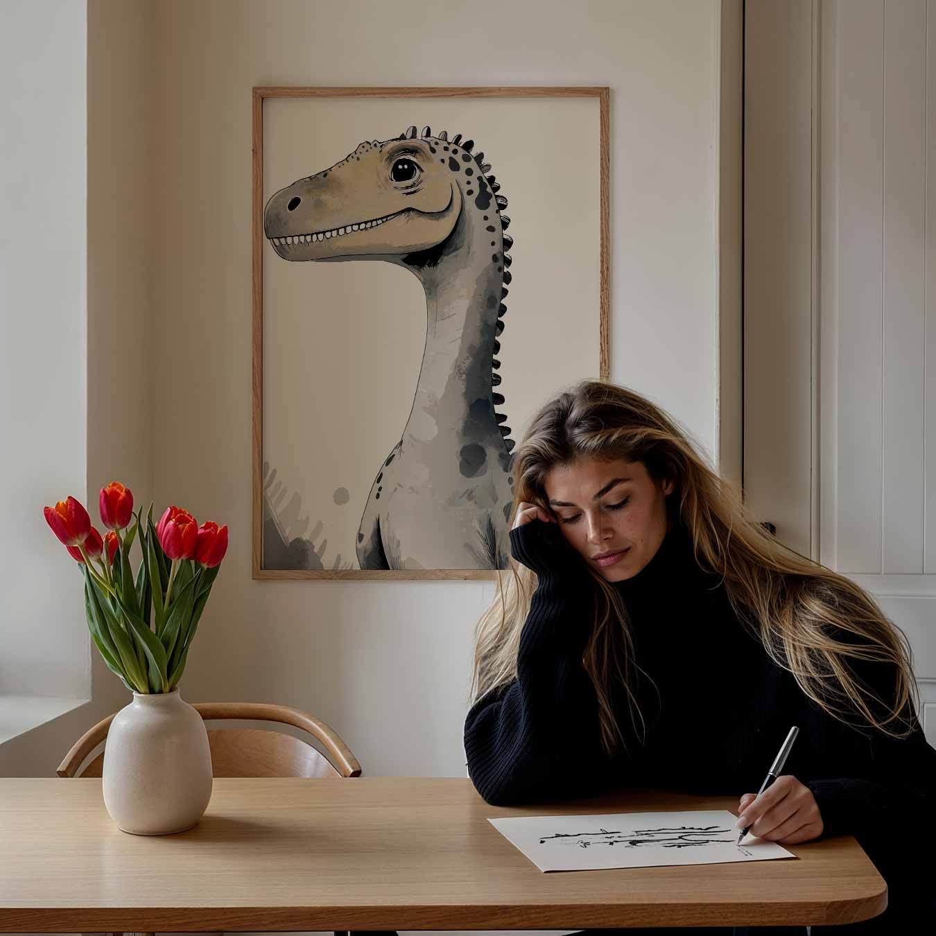 Schattige Dinosaur Poster-WallArtistic