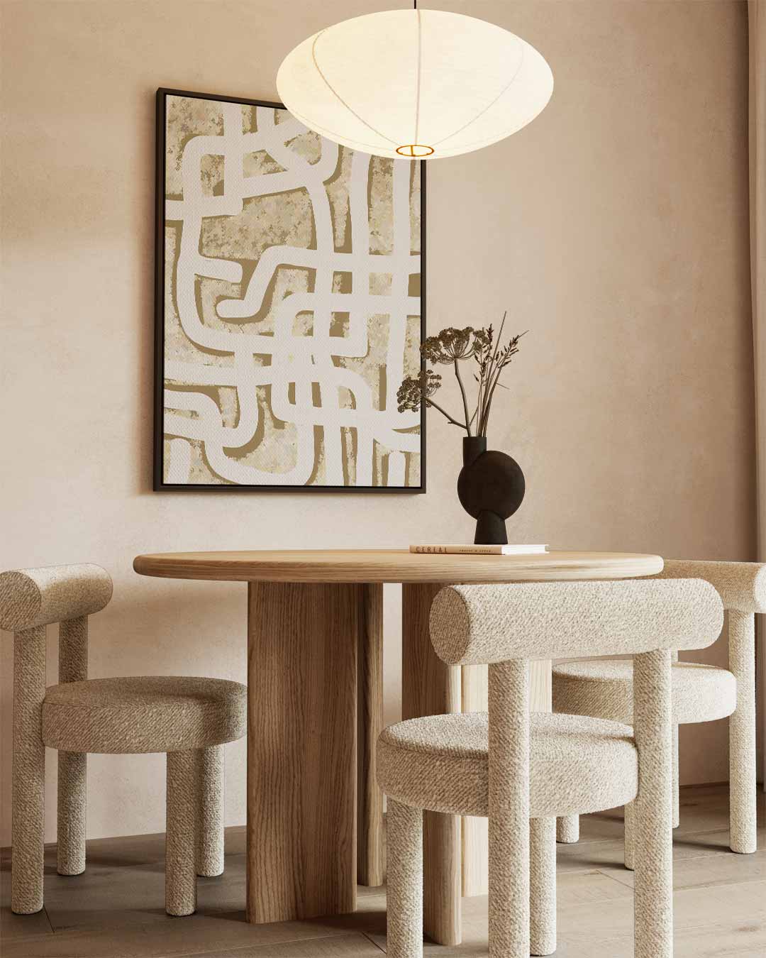 Doolhof van Lijnen Kunstwerk-canvas-dibond-plexiglas-wanddecoratie-WallArtistic