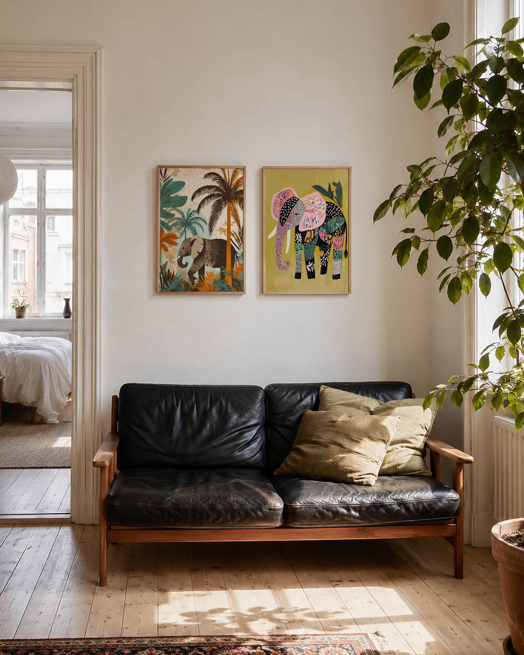 Jungle en olifant Posterset