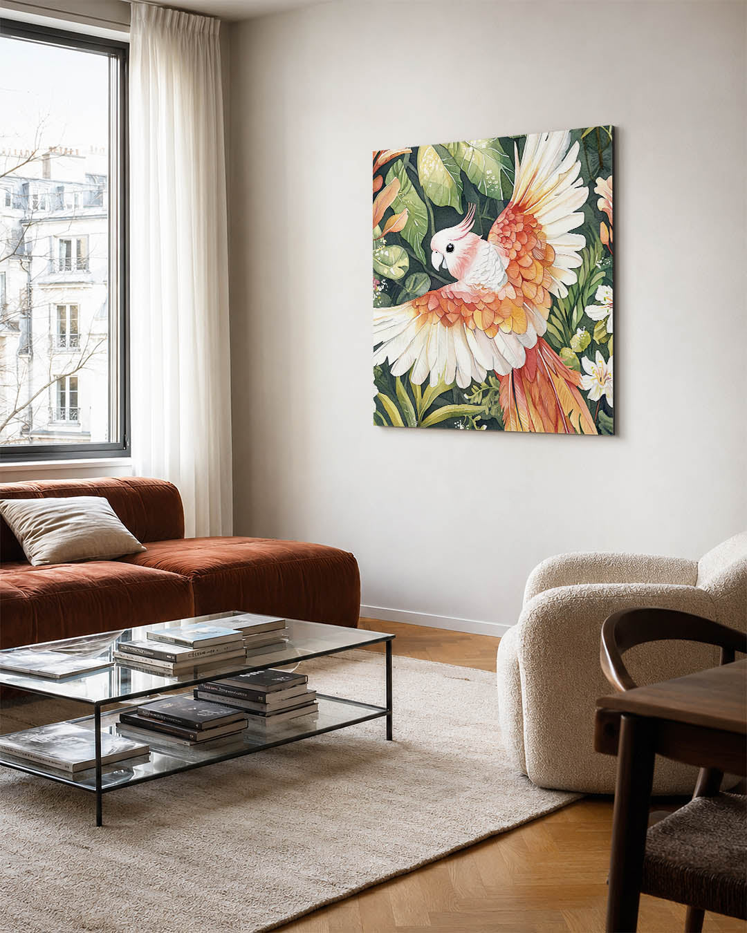 Vliegende papegaai Kunstwerk