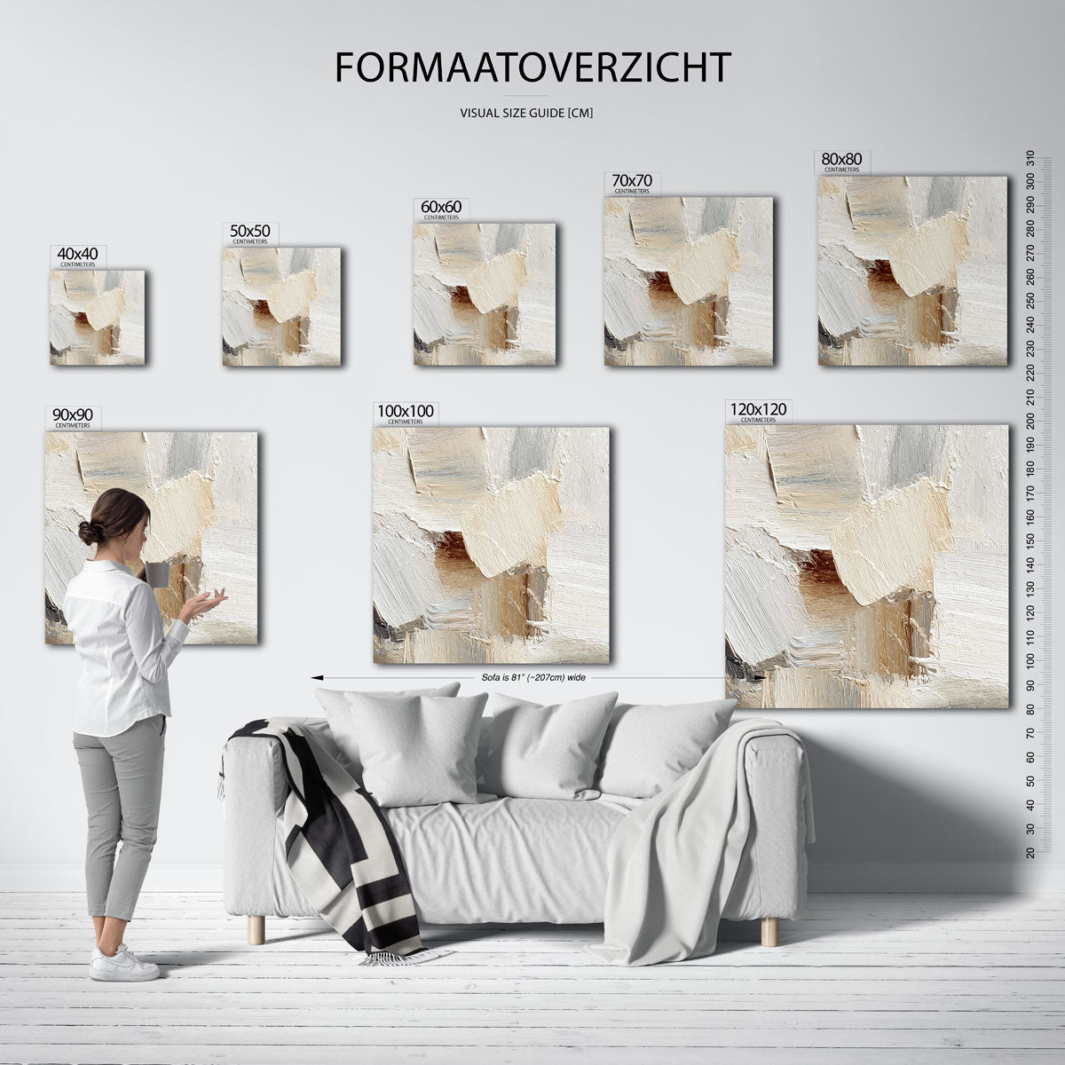 Abstracte beige textuur Poster
